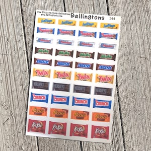 Candy Bar Mix (#344) - Tiny Stickers for Books and Planners