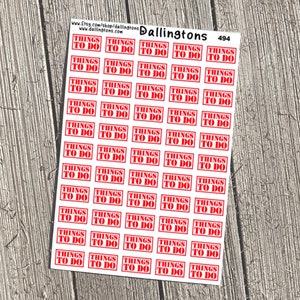Things to Do (#494) - Tiny Stickers for Books and Planners