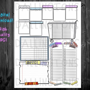 Printable Planner Page - Digital - Bullet Journal - Bujo - Weekly ...
