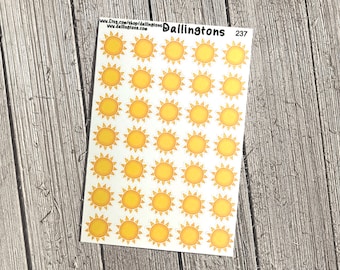 Suns (#237) - Tiny Stickers for Books and Planners