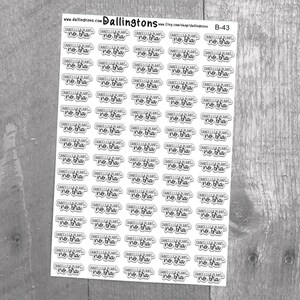 Geannuleerde plannen zonder beha (B-43) - Stickers voor boeken en planners, stickervellen, plannerstickers
