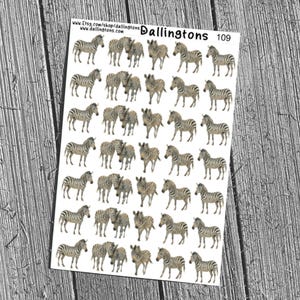Zebras (#109) - Sticker für Bücher, Scrapbooks, Planer, Karten, Journals und alles andere!