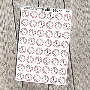 Klokken (#555): kleine stickers voor boeken en planners