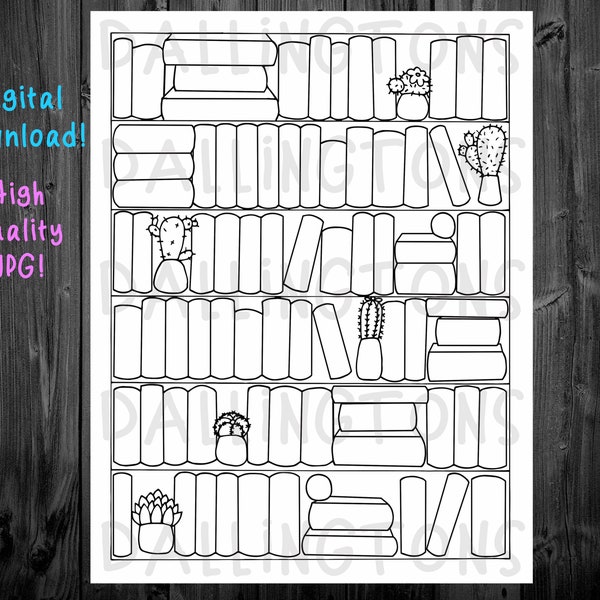 Book Shelf Reading Tracker - Livres à lire - Bibliothèque imprimable - Bullet Journal Books - Fichier numérique