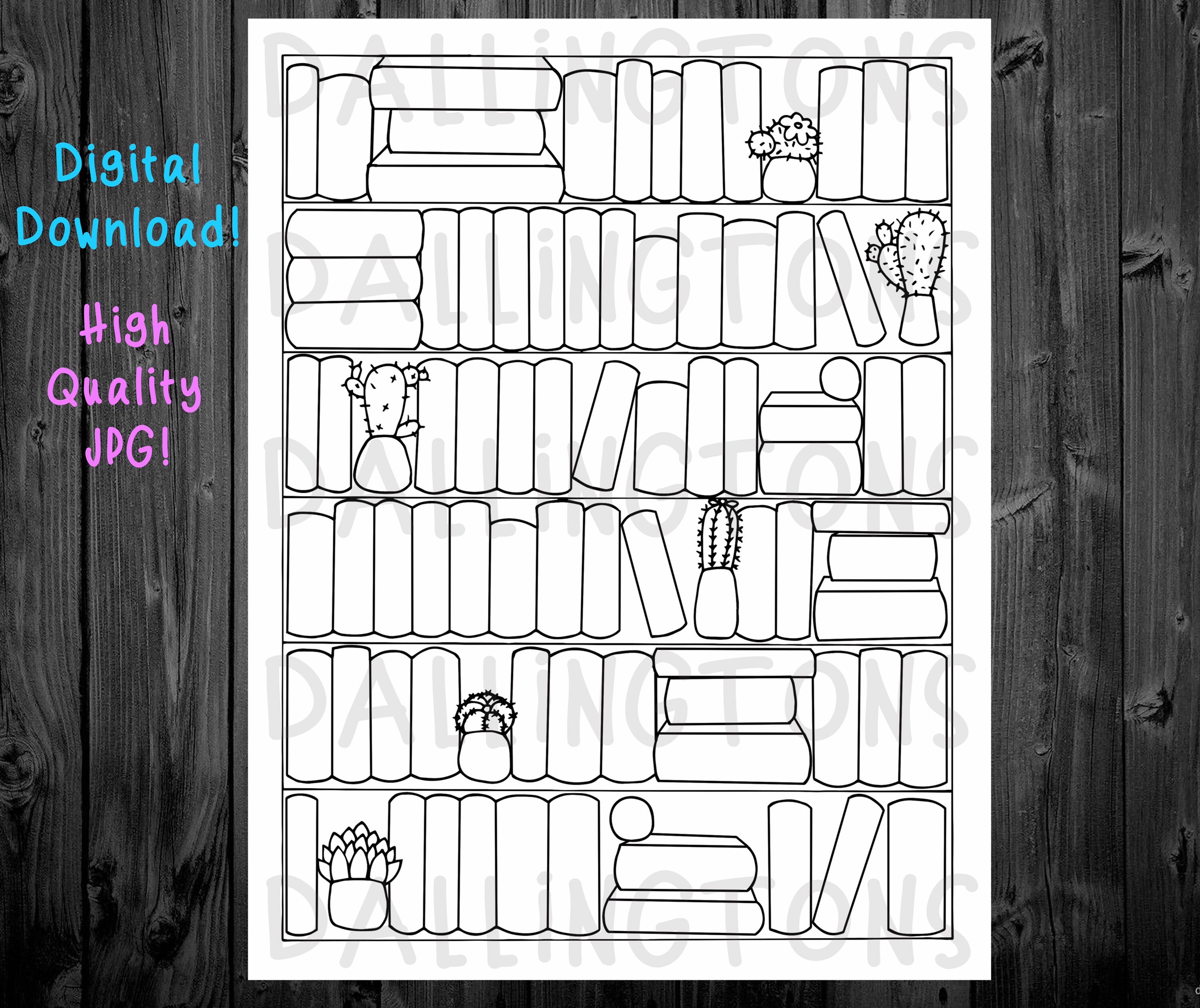 Book Shelf Reading Tracker Books To Read Printable Etsy