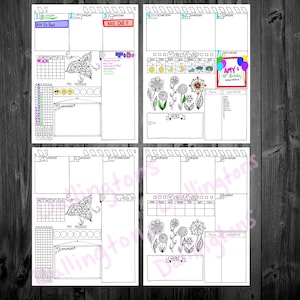 Printable Weekly Planner Pages Layout Weekly Spread - Etsy