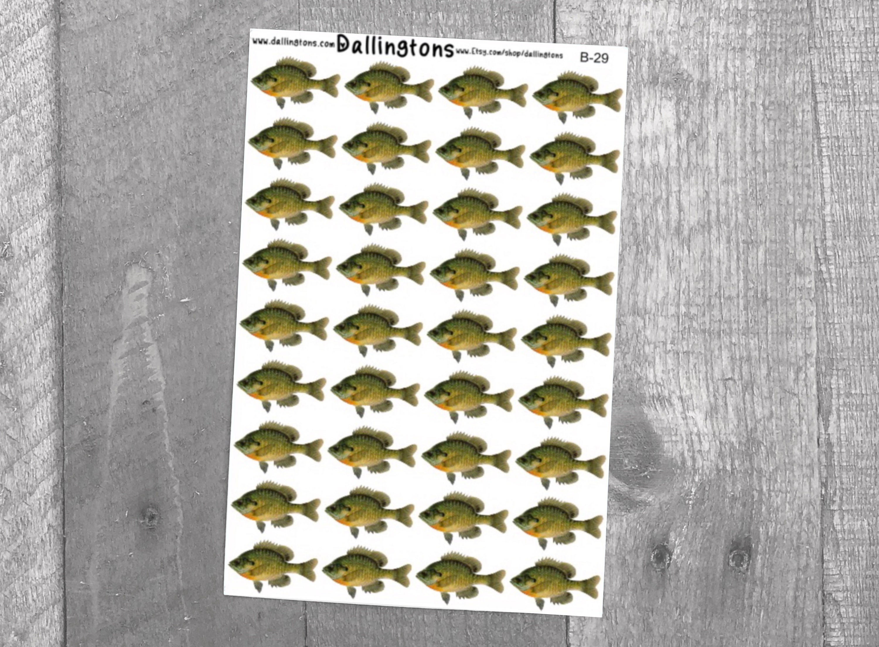 Fish B-29 Stickers for Books and Planners, Sticker Sheets, Planner Stickers  -  New Zealand