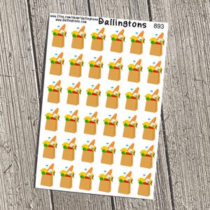Groceries (#893) - Tiny Stickers for Books and Planners