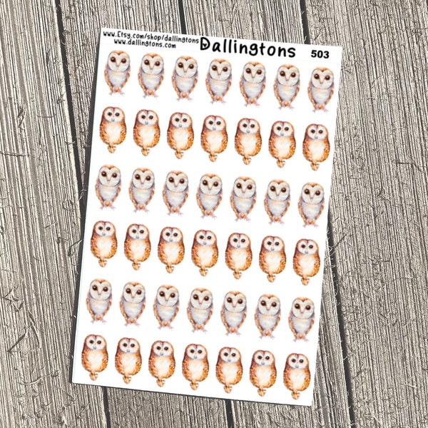 Owls (#503) - Tiny Stickers for Books and Planners