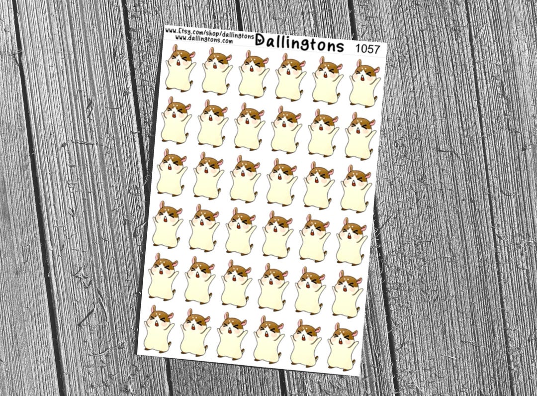 Angry Hamster (#1057) - Stickers for Books, Scrapbooks, Planners, Cards ...