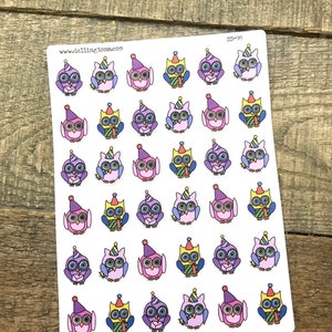VENTA DE PEGATINAS - Búhos de cumpleaños número 11
