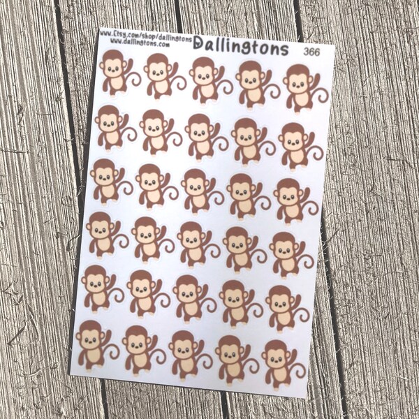 Affen (#366) - Kleine Sticker für Bücher und Planer