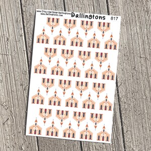 Church (#817) - Tiny Stickers for Books and Planners