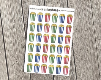 Colorful Popcorn (#51) - Tiny Stickers for Books and Planners