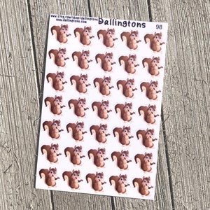 Stickers écureuils (#98) - Petits stickers pour livres et agendas