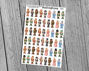 Nutcrackers (#484) - Stickers for Books, Scrapbooks, Planners, Cards, Journals and Everything Else!