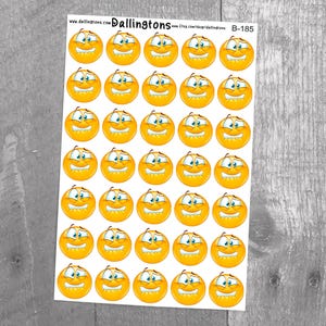 Concentration Face (B-185) - Stickers for Books and Planners, Sticker Sheets, Planner Stickers