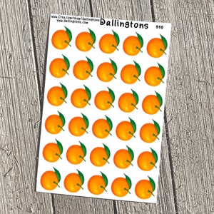 Oranges (#510) - Tiny Stickers for Books and Planners