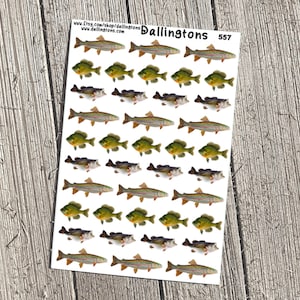 Fish (#557) - Tiny Stickers for Books and Planners