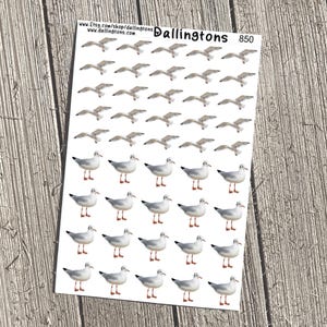 Gaviotas (#850) - Pegatinas pequeñas para libros y agendas