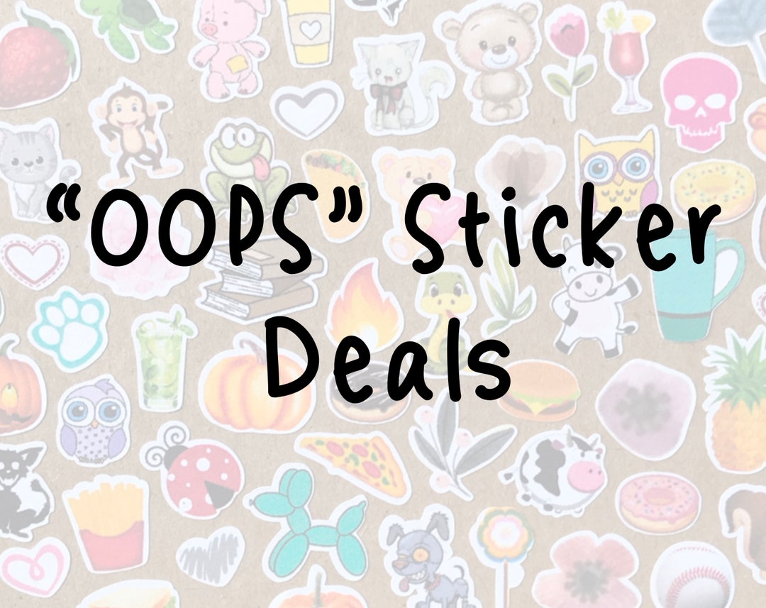 Oops Sticker Deals - Tiny Stickers for Books and Planners - Etsy