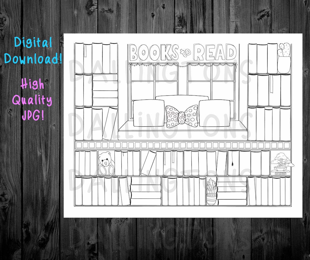 Printable Book Shelf Planner Page Book Shelf Printable Page Planner