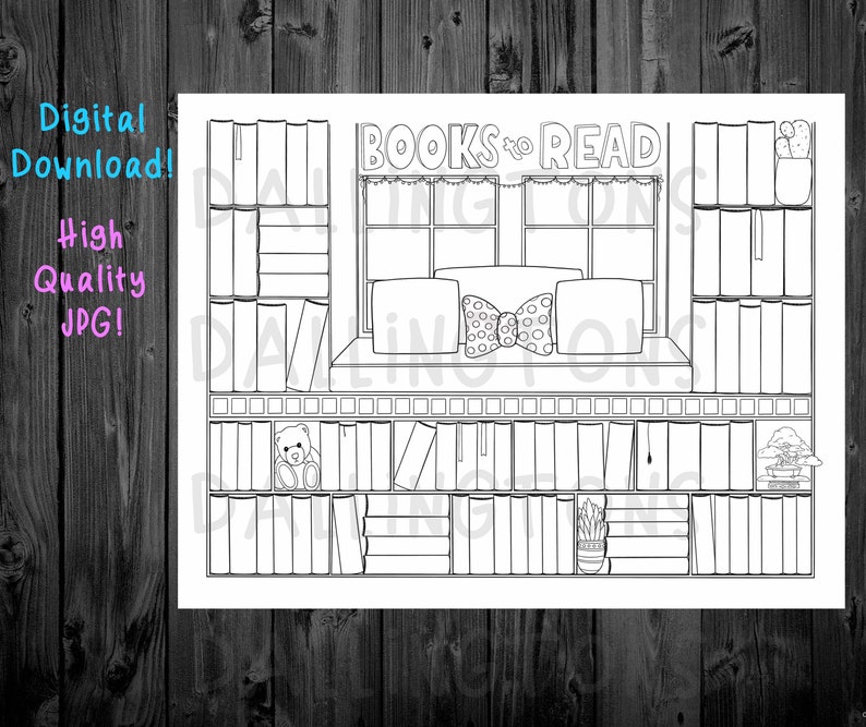 Printable Book Shelf Planner Page Book Shelf Printable Etsy Australia