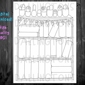 Reading List Tracker - Printable Bookshelf - Books to Read - Books - Reading List - Read - Bookshelves - Digital File - Printable