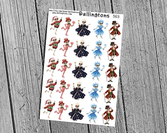 Christmas Skeletons (#563) - Stickers for Books, Scrapbooks, Planners, Cards, Journals and Everything Else!