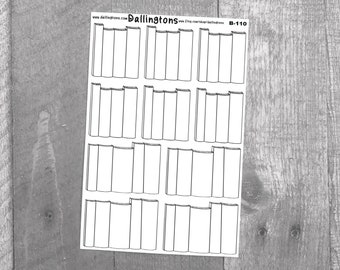 Cuadernos grandes en blanco (B-110): pegatinas para libros y agendas, hojas de pegatinas, pegatinas para agendas