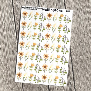 Yellow Wildflowers (#203) - Tiny Stickers for Books and Planners