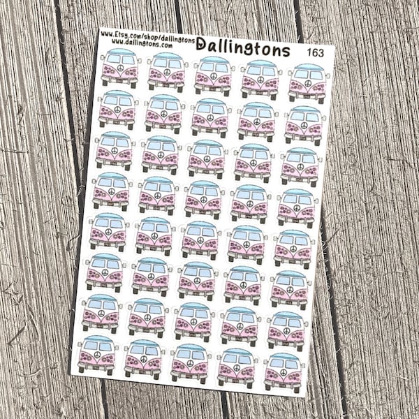 Volkswagon Bus (#163) - Tiny Stickers for Books and Planners