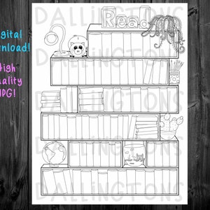 Book Shelf Reading Tracker - Libros para leer - Lista de lectura - Planificador imprimible - Bullet Journal Printable - Reading List Tracker
