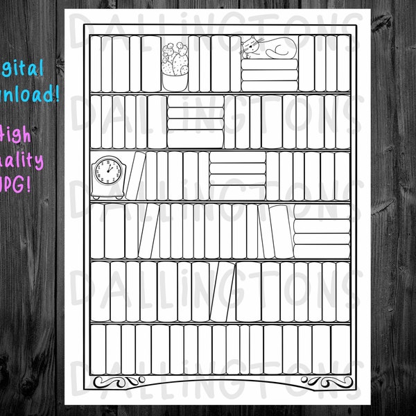 Book Shelf - Reading Tracker - Printable Book Shelf - Book Tracker - Printable Book Tracker - Reading List - Planner Page - Printable - Book