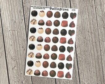 Chocolade (#239): kleine stickers voor boeken en planners