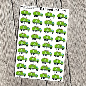 Garbage Truck (#579) - Tiny Stickers for Books and Planners