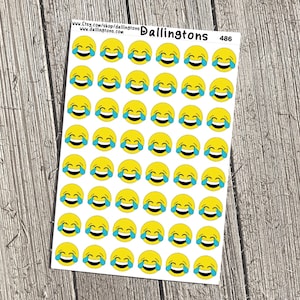 Laughing Emoji (#486) - Tiny Stickers for Books and Planners
