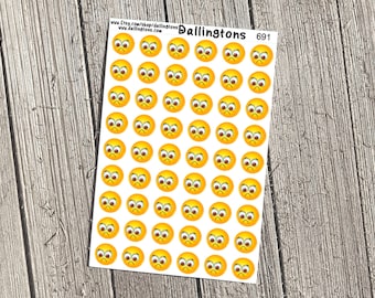 Very Sad Face (#691) - Tiny Stickers for Books and Planners