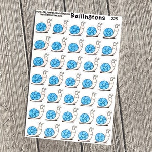 Escargots (#225) - Petits autocollants pour livres et agendas