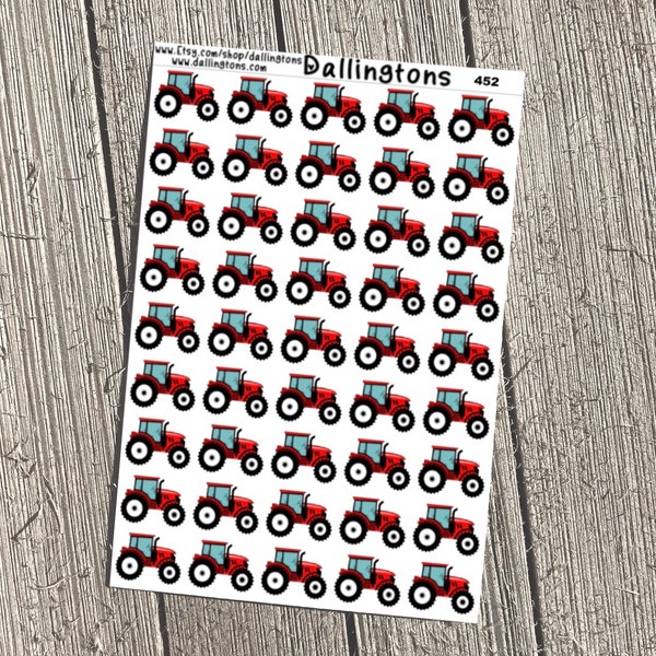 Red Tractor (#452) - Tiny Stickers for Books and Planners