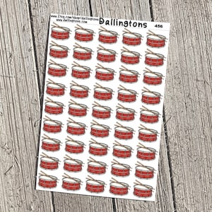 Drums (#456) - Tiny Stickers for Books and Planners