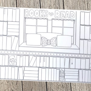 Book Shelf Sticker Sheet (SSS-4) Full Sheet Sticker for Books and Planners