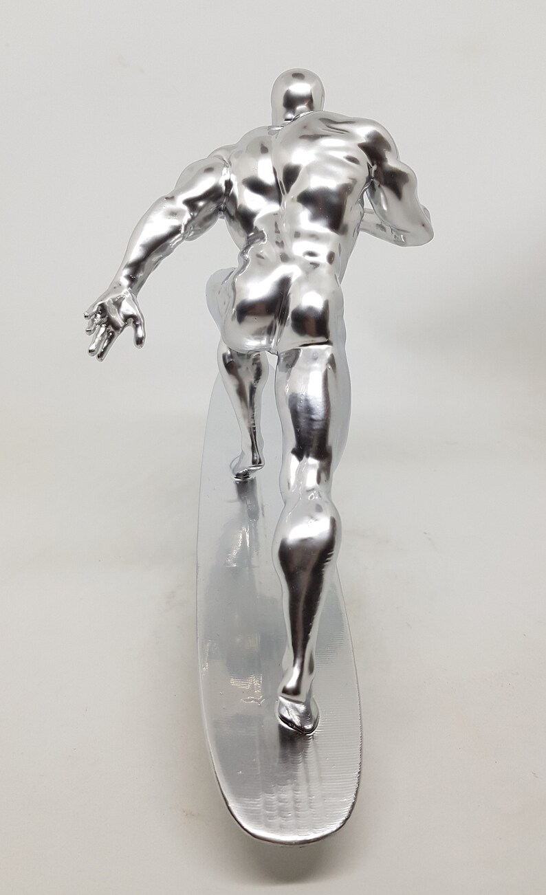 Surfer silver figurine 3D print silver surf large model Etsy