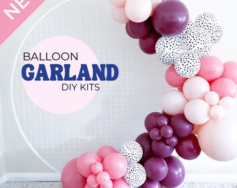 Balloon Arch Balloon Garland Kit  "BLUSHING BERRY"  plum, sangria, Boho ,Cameo rosewood party first birthday DIY Balloon Garland Kit