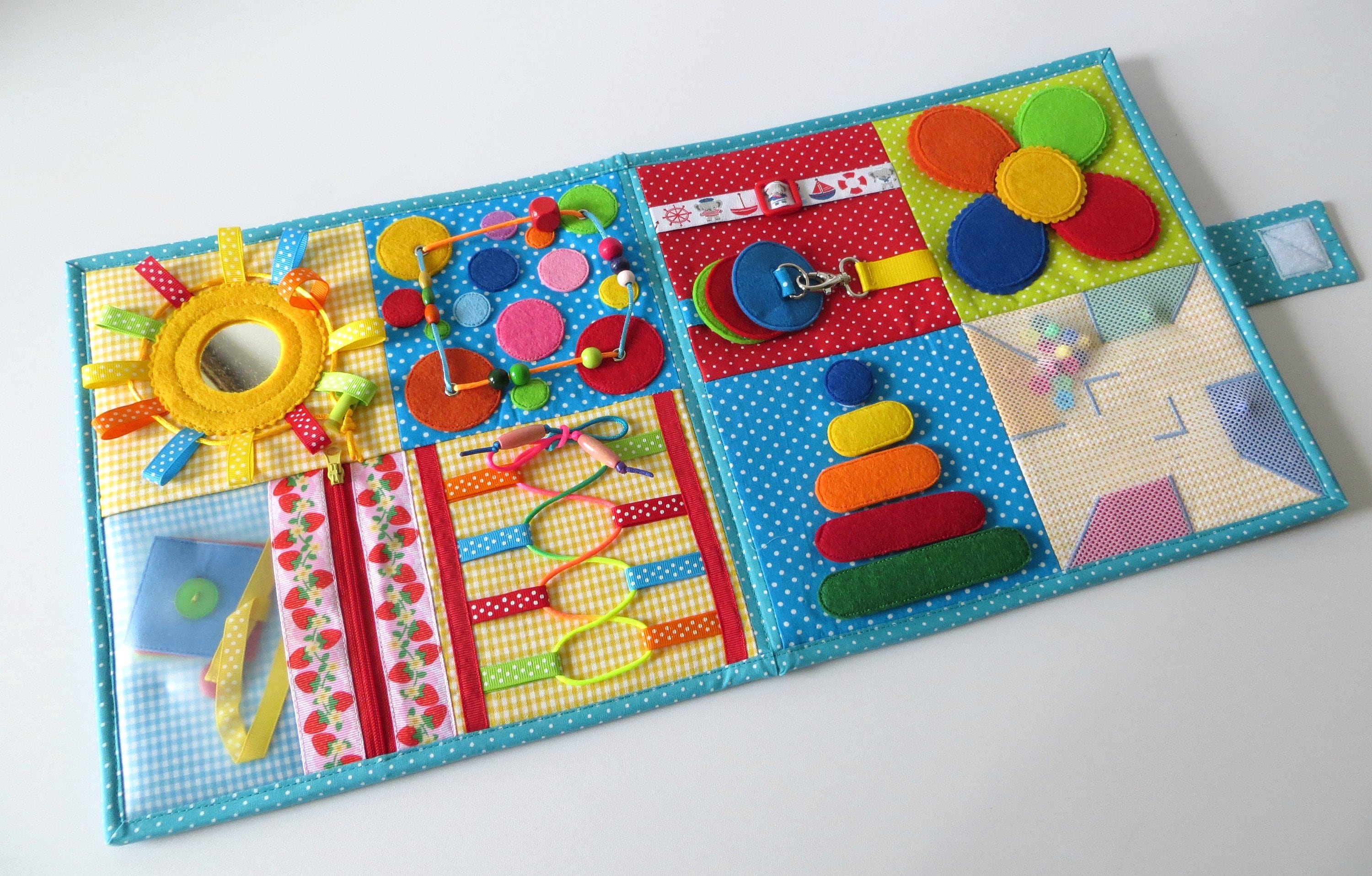 Activity Fabric Board Therapy Toy Autistic Children Sensory Etsy UK