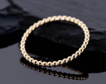 LA bague boule en or 750 // Bague boule or // Bague empilable or 18kt// Cadeau Saint Valentin// Cadeau pour femme// Bague de fiançailles// Amour