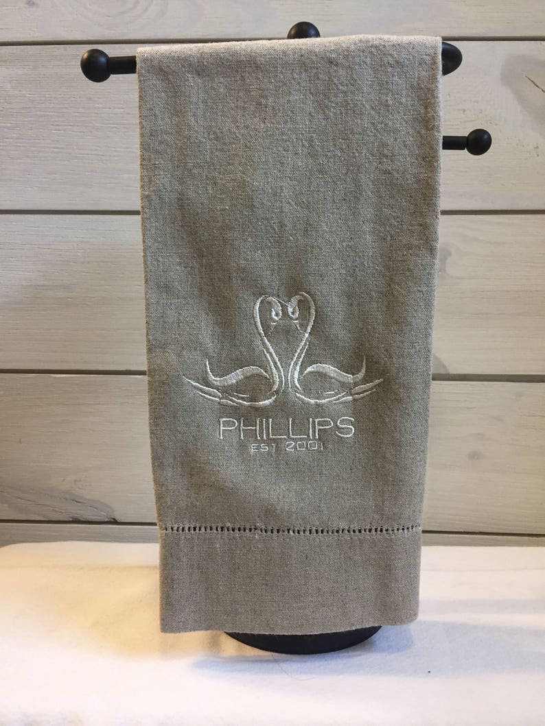 Personalized Linen Tea Towels Personalized Wedding Gift Etsy