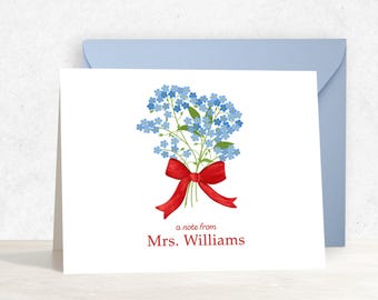 Personalized Note Card Custom Notecards Notecard Set Stationery Personal Bundle Thank You Teacher Appreciation Gift Greeting 1097