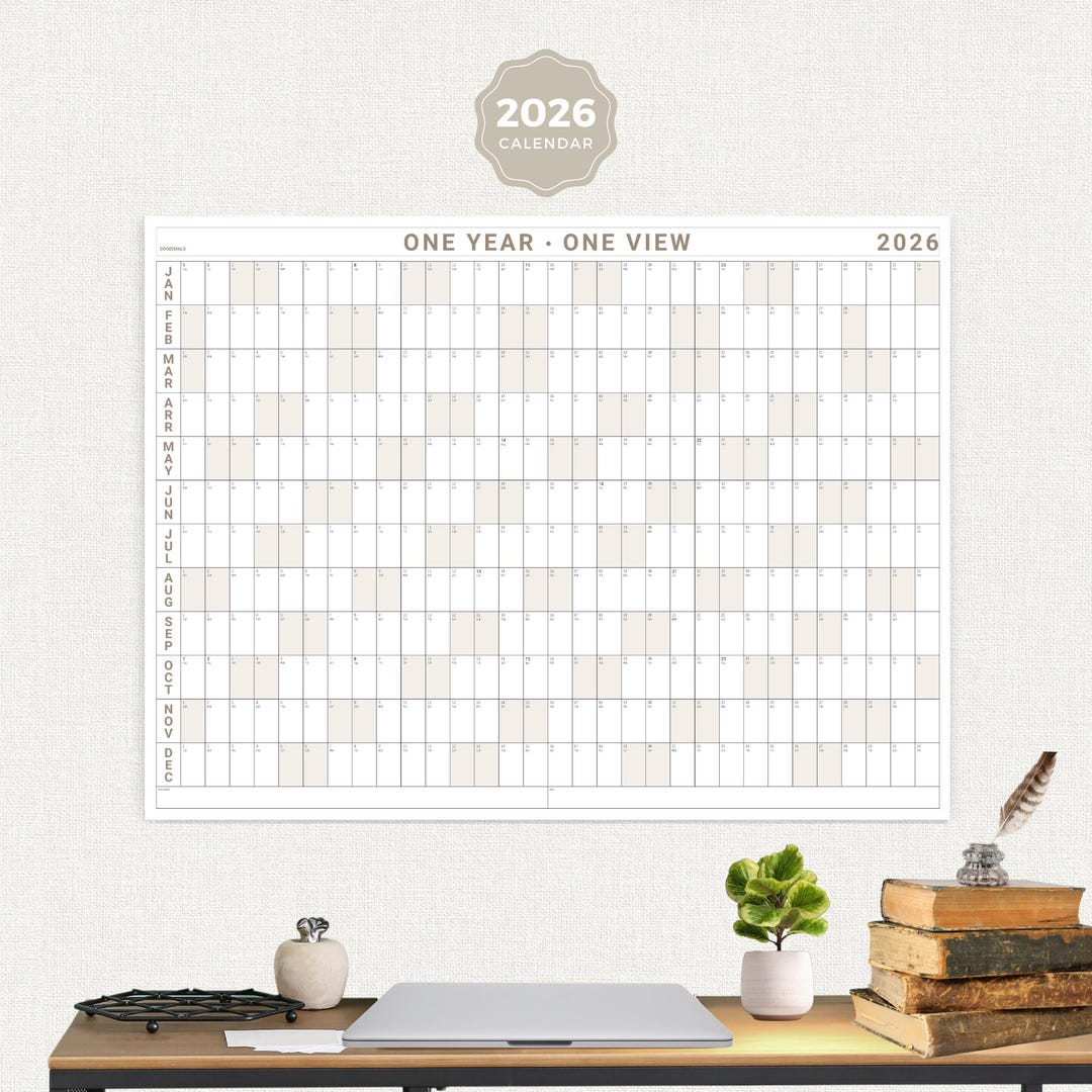 2026 Giant Wall Calendar | Minimal Wall Planner | Large Family & Office ...