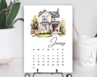 2027 Realtor Calendar, Real Estate Agent Desk Calendar, Realtor Closing Gift, Client Gift, New Home Gift, Real Estate Office Decor
